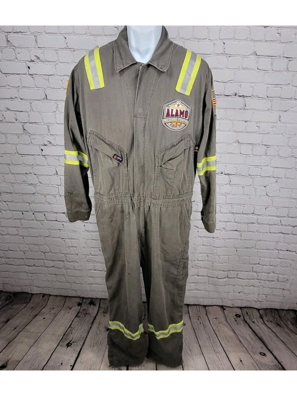 Alamo Pressure Pumping LapcoFR Uniform Coveralls Texas USA Size Large L Reg
